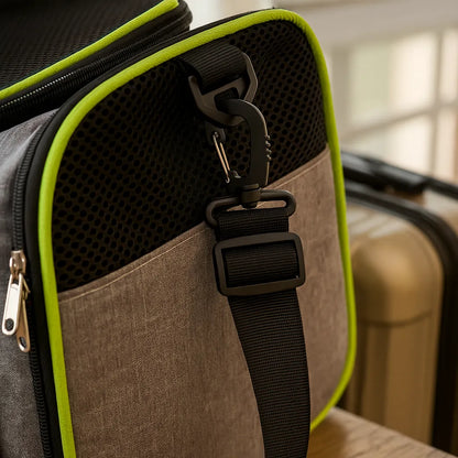 Hundetransporttasche faltbar - Atmungsaktive &amp; sichere Reisetasche