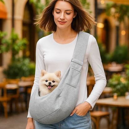 Tragetasche Baumwolle - Weich &amp; sicher für Katzen &amp; kleine Hunde