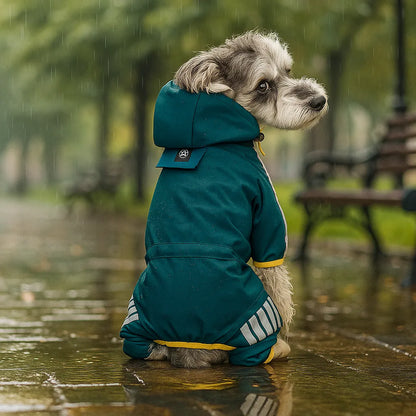 Wasserdichte Hunde-Regenjacke - Reflektierender Regenmantel für Sichtbarkeit
