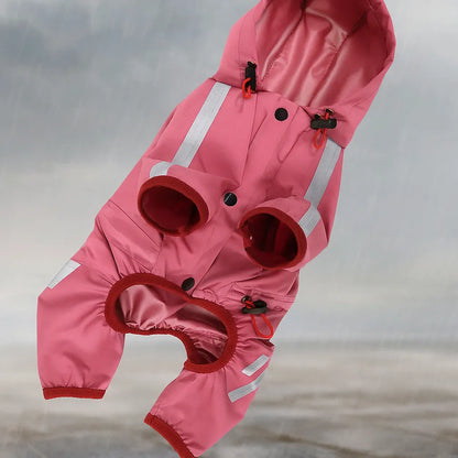 Wasserdichte Hunde-Regenjacke - Reflektierender Regenmantel für Sichtbarkeit
