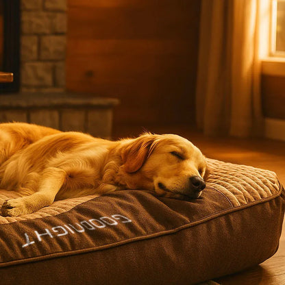 Hundebett mit Rand - Kuscheliges Hundekissen mit erhöhter Kopfstütze