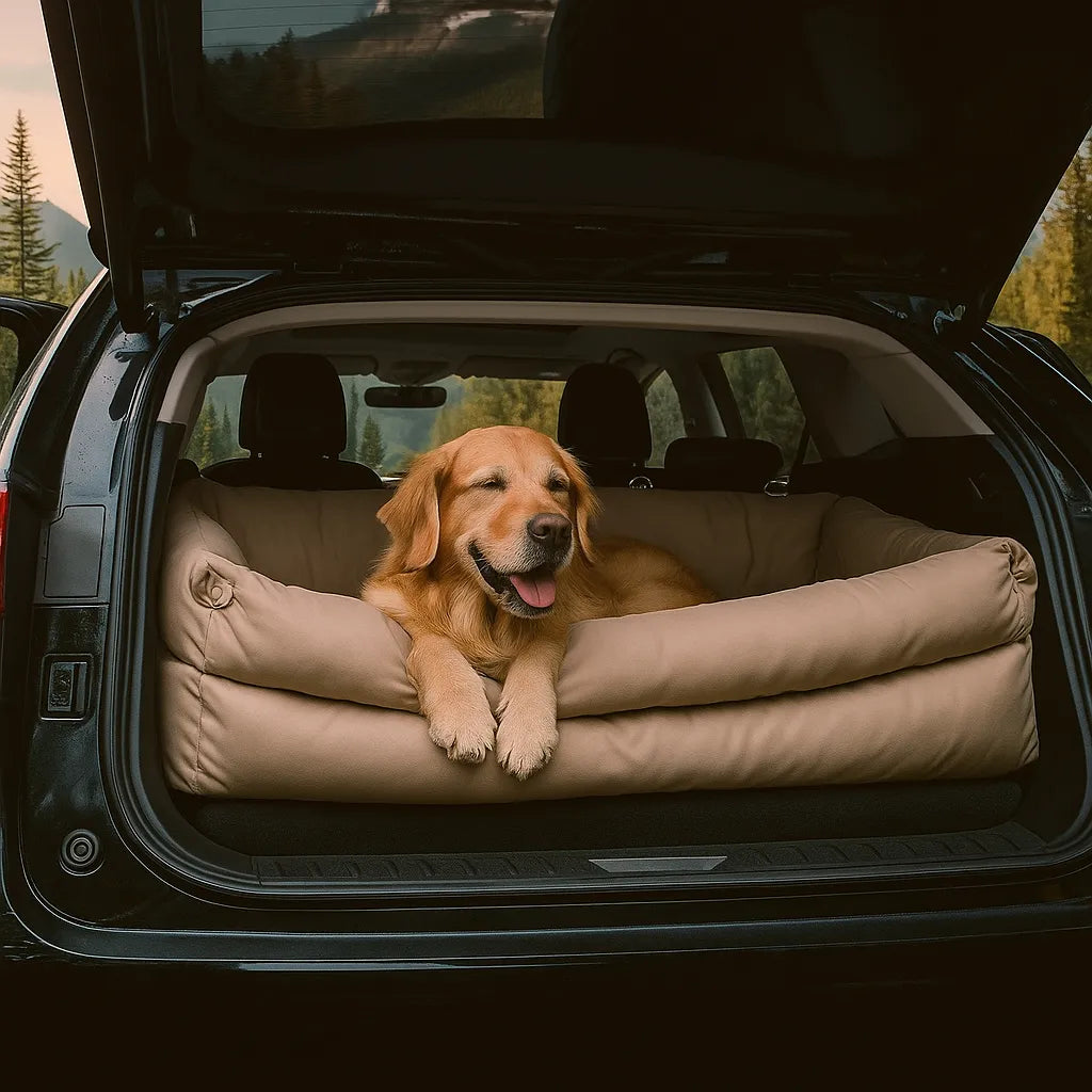 Hundeautositz &amp; Reisebett - Sicherer &amp; bequemer Transport für Hunde