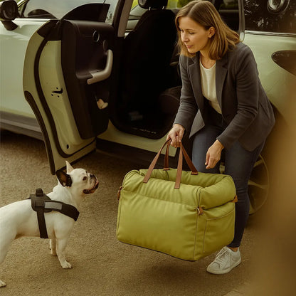 Hundeautositz &amp; Reisebett - Sicherer &amp; bequemer Transport für Hunde