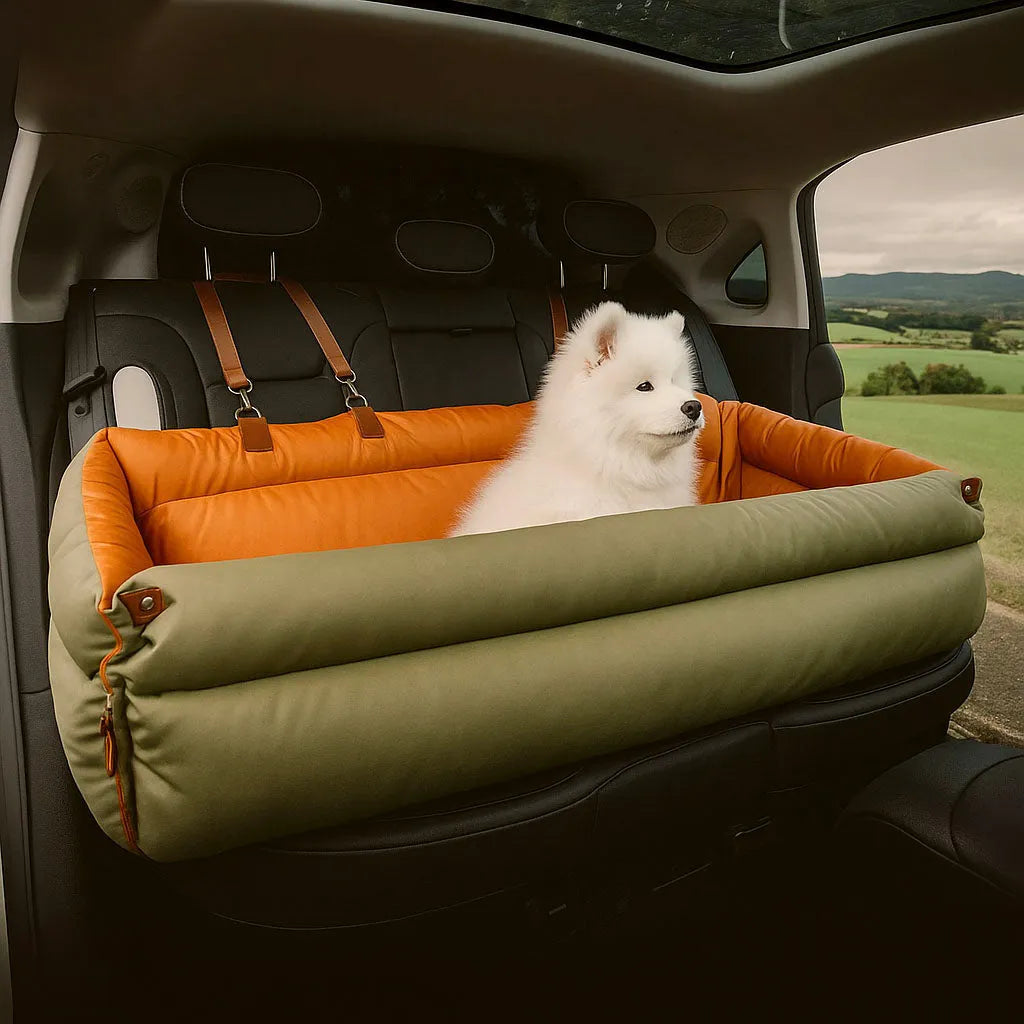 Hundeautositz &amp; Reisebett - Sicherer &amp; bequemer Transport für Hunde