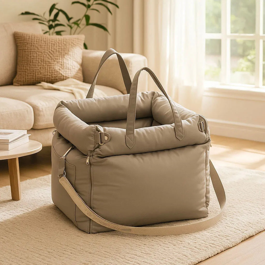 Hundeautositz &amp; Reisebett - Sicherer &amp; bequemer Transport für Hunde