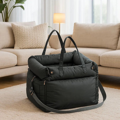 Hundeautositz &amp; Reisebett - Sicherer &amp; bequemer Transport für Hunde