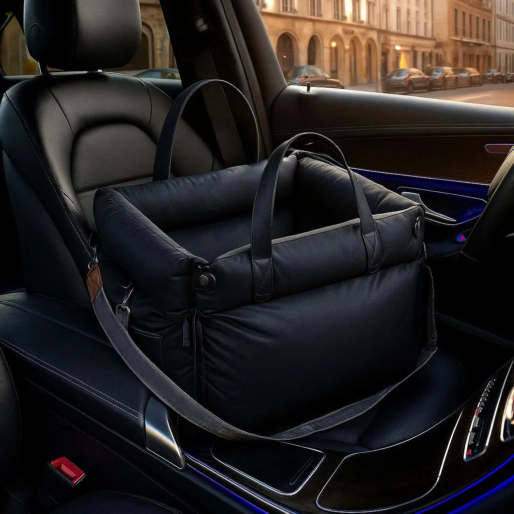 Hundeautositz &amp; Reisebett - Sicherer &amp; bequemer Transport für Hunde