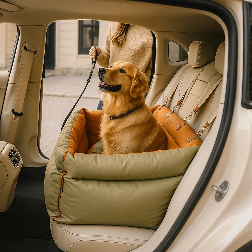 Deluxe Hundereisebett &amp; Autositz – Extra groß für sicheren Transport