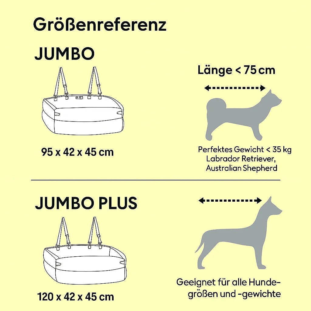 Deluxe Hundereisebett &amp; Autositz – Extra groß für sicheren Transport