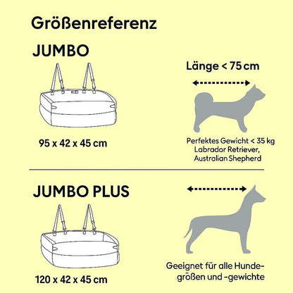 Deluxe Hundereisebett &amp; Autositz – Extra groß für sicheren Transport