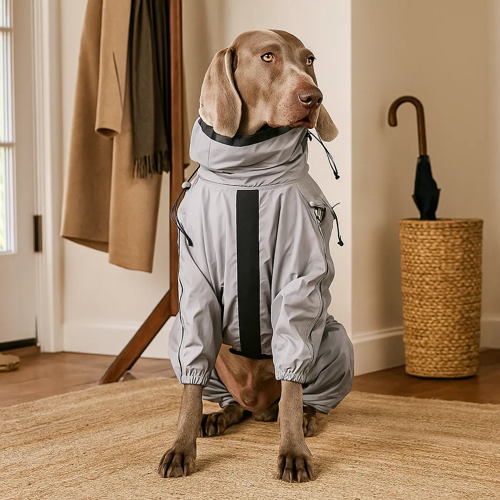 Wasserdichte Hundejacke – Reflektierender Regenmantel für Tag &amp; Nacht