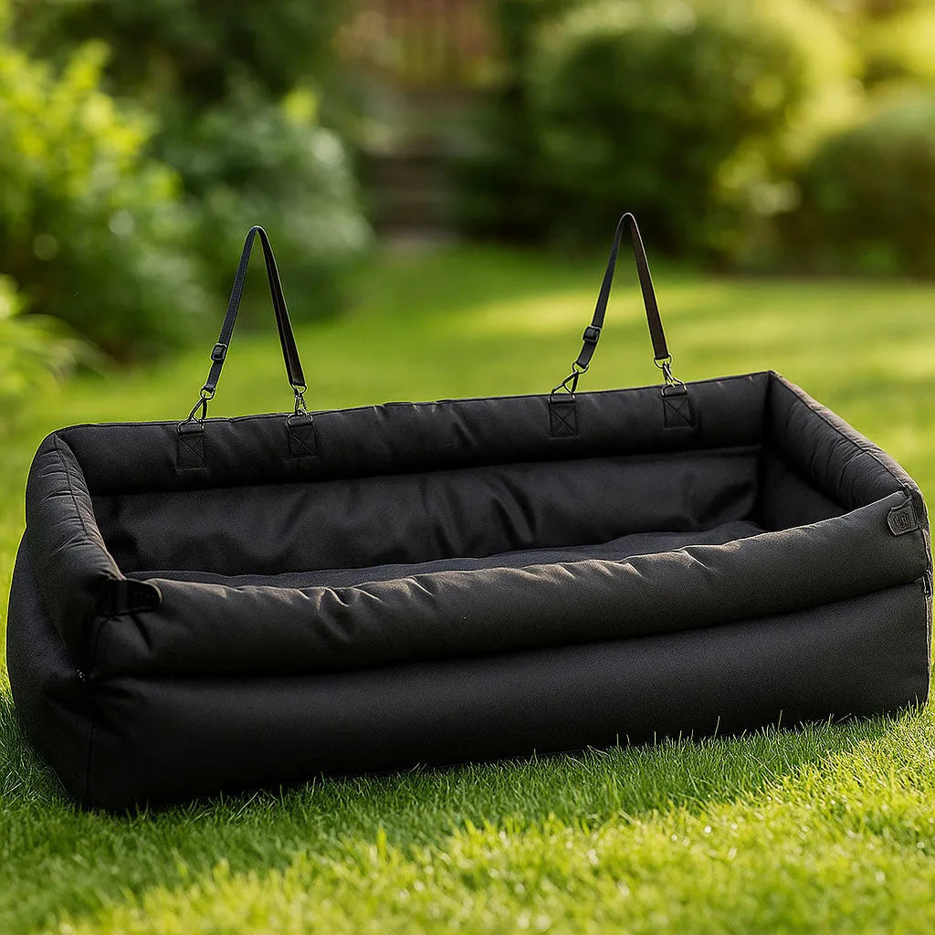 Deluxe Hundereisebett &amp; Autositz – Extra groß für sicheren Transport