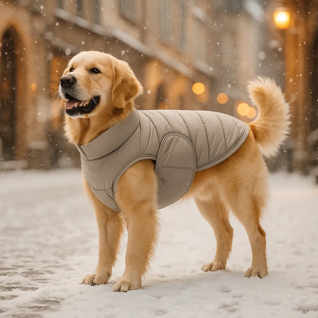 Winter-Hundejacke warm | Wasserabweisender Hundemantel verstellbar