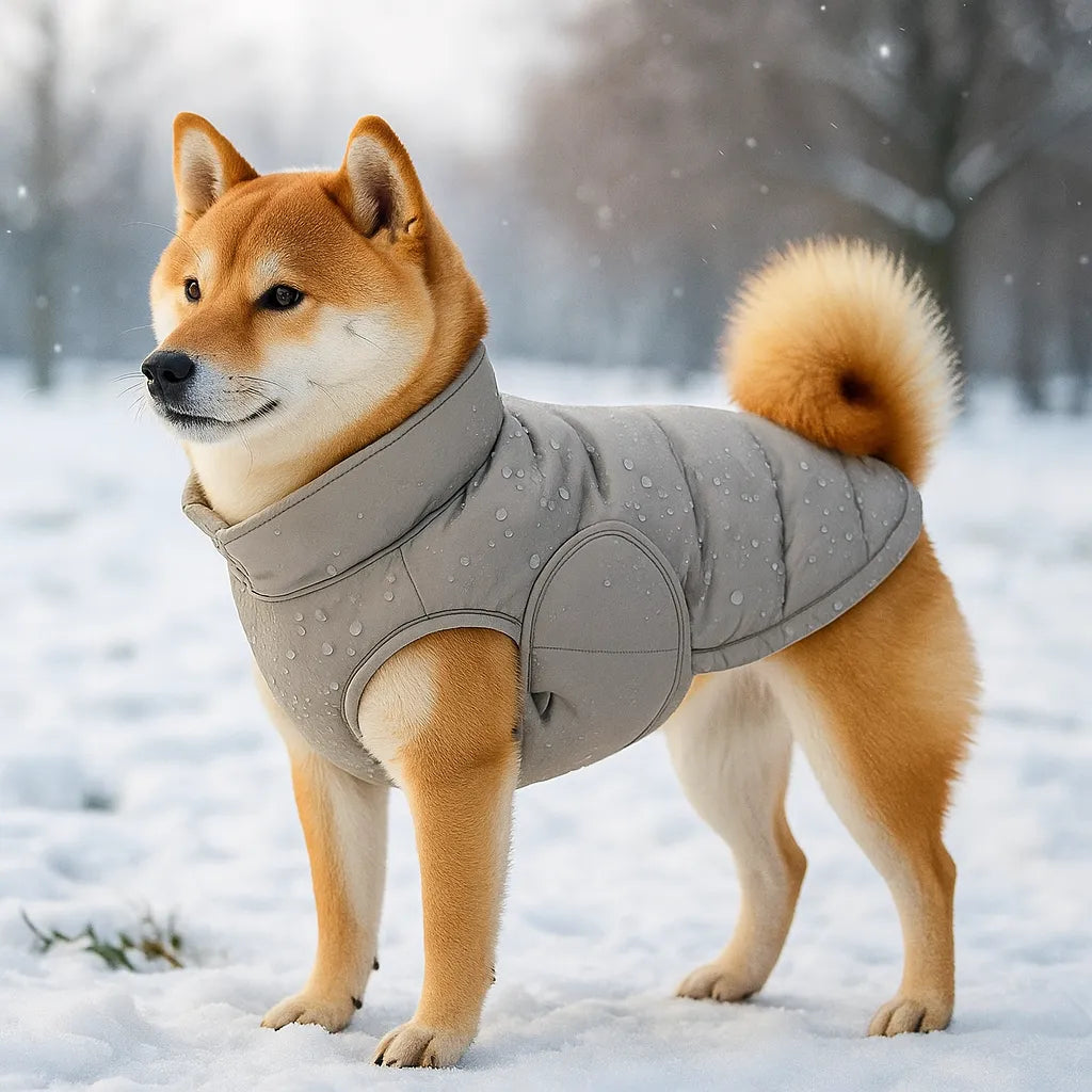 Winter-Hundejacke warm | Wasserabweisender Hundemantel verstellbar