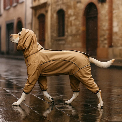 Hunde regenmantel mit Beinen | Wasserdicht &amp; reflektierend