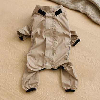 Hunde regenmantel mit Beinen | Wasserdicht &amp; reflektierend