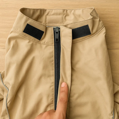 Hunde regenmantel mit Beinen | Wasserdicht &amp; reflektierend