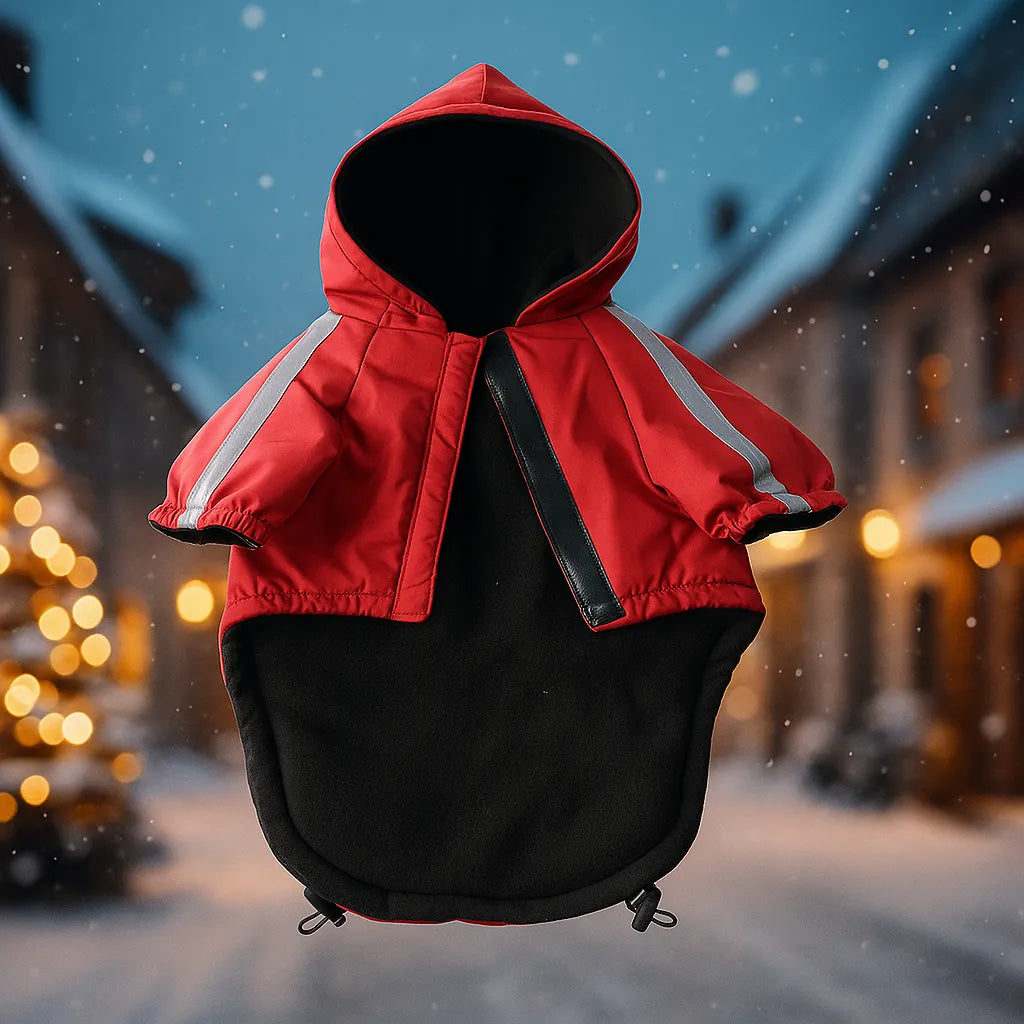 Warme Hundejacke Winter | Wasserdicht, reflektierend mit Kapuze