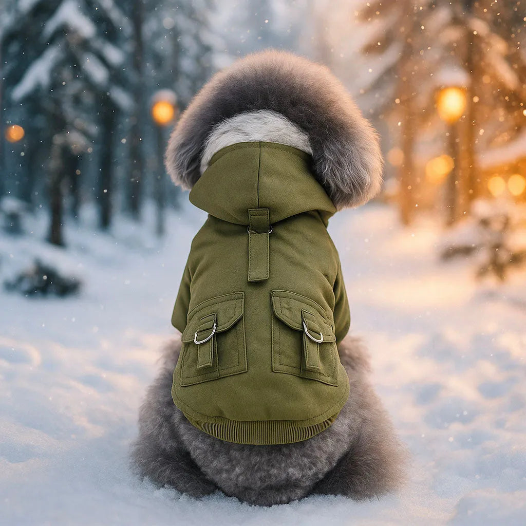 Warme Hundejacke mit Kapuze | Bequem &amp; stilvoll für den Winter