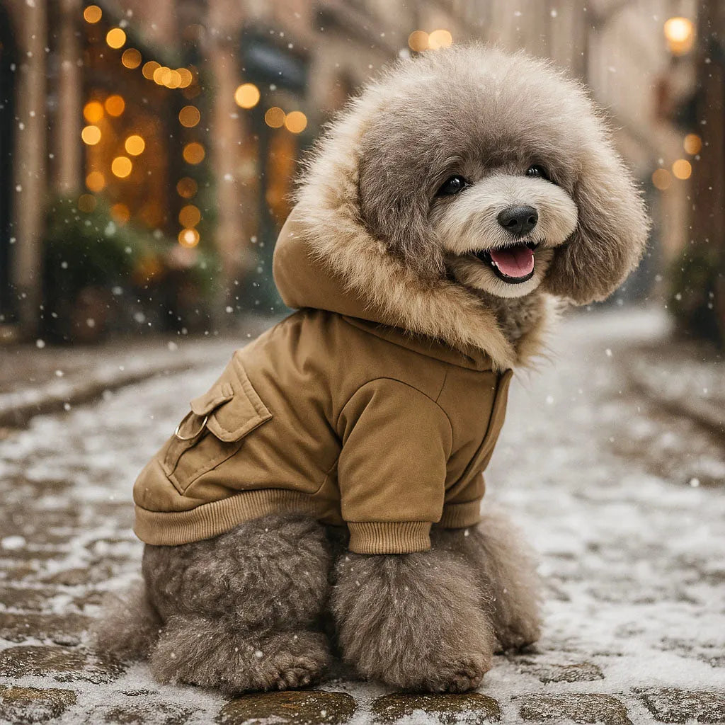 Warme Hundejacke mit Kapuze | Bequem &amp; stilvoll für den Winter