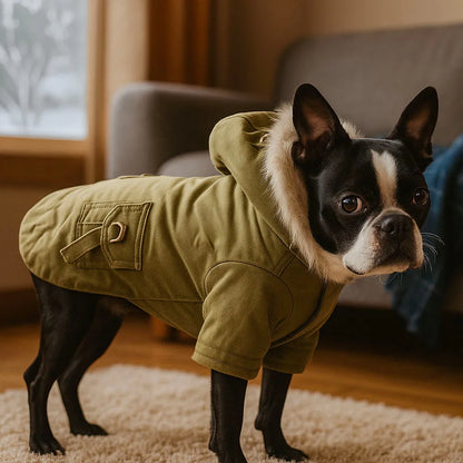 Warme Hundejacke mit Kapuze | Bequem &amp; stilvoll für den Winter