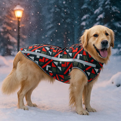 Hundejacke Winter | Wasserdicht, warm &amp; reflektierend mit Bauchschutz