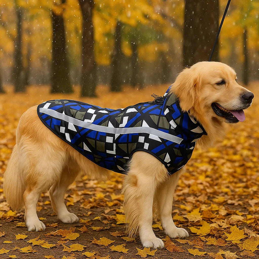 Hundejacke Winter | Wasserdicht, warm &amp; reflektierend mit Bauchschutz