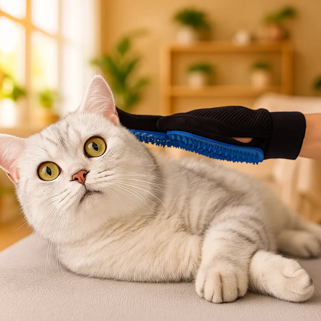 Fellpflegehandschuh | Losen Haaren Haarentferner &amp; Massagehandschuh für Hund &amp; Katze