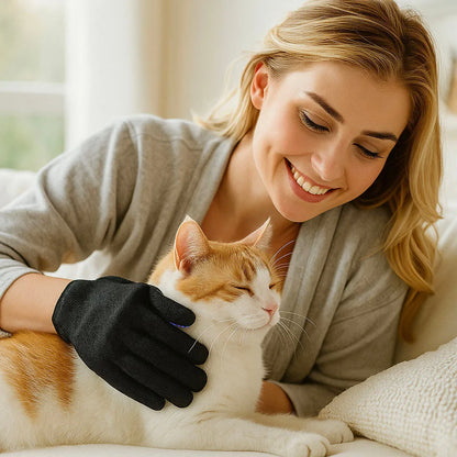 Fellpflegehandschuh | Losen Haaren Haarentferner &amp; Massagehandschuh für Hund &amp; Katze