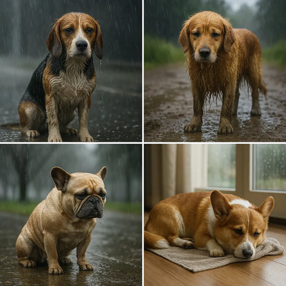 Wasserdichte Hunde regenjacke | Leichter Hundejumpsuit mit Beinen