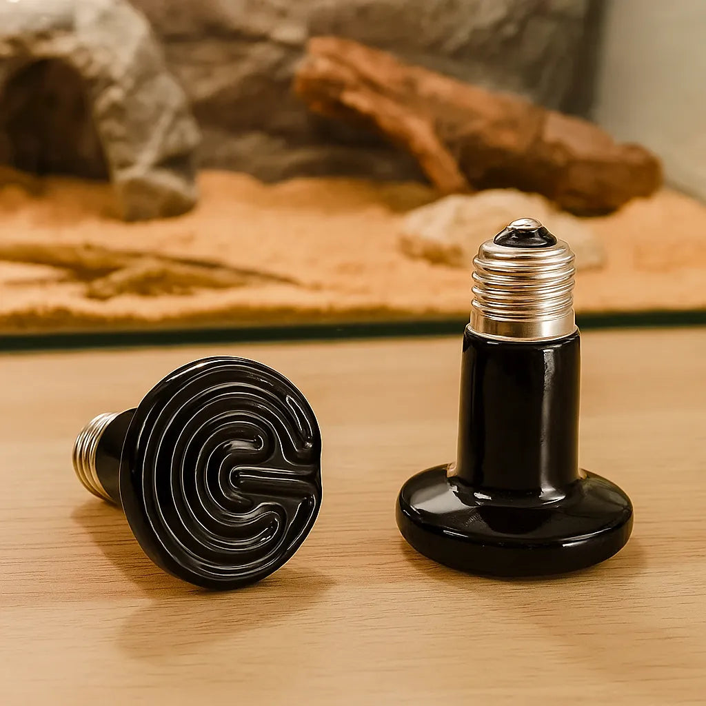 Dunkelstrahler Reptilien – Keramik-Heizlampe E27 (25W-100W)