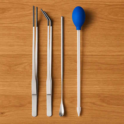 Futterpinzette Reptilien | Edelstahl Futterzange 4er-Set