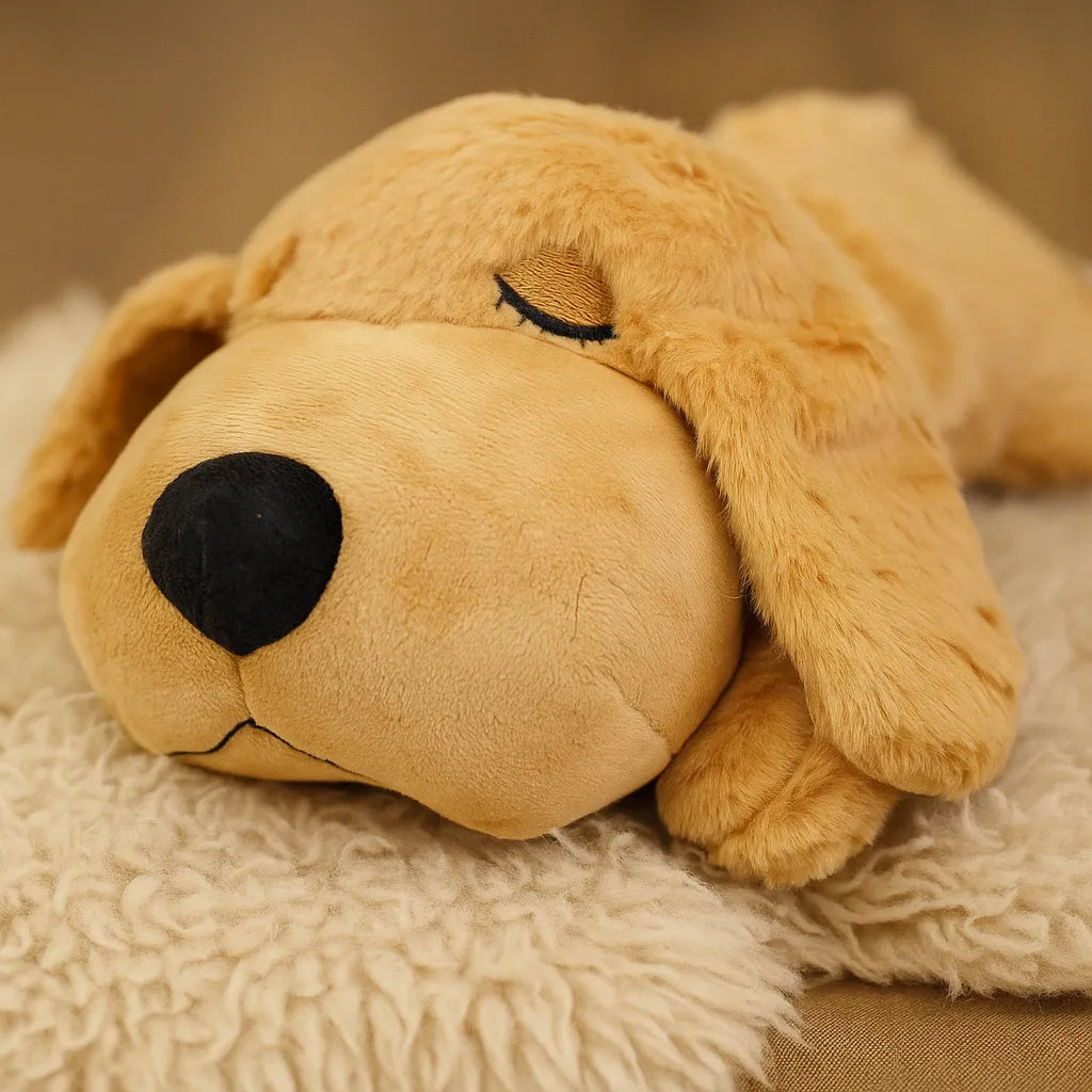 Hundespielzeug mit Herzschlag für Welpen | Kuscheltier gegen Trennungsangst &amp; Stress