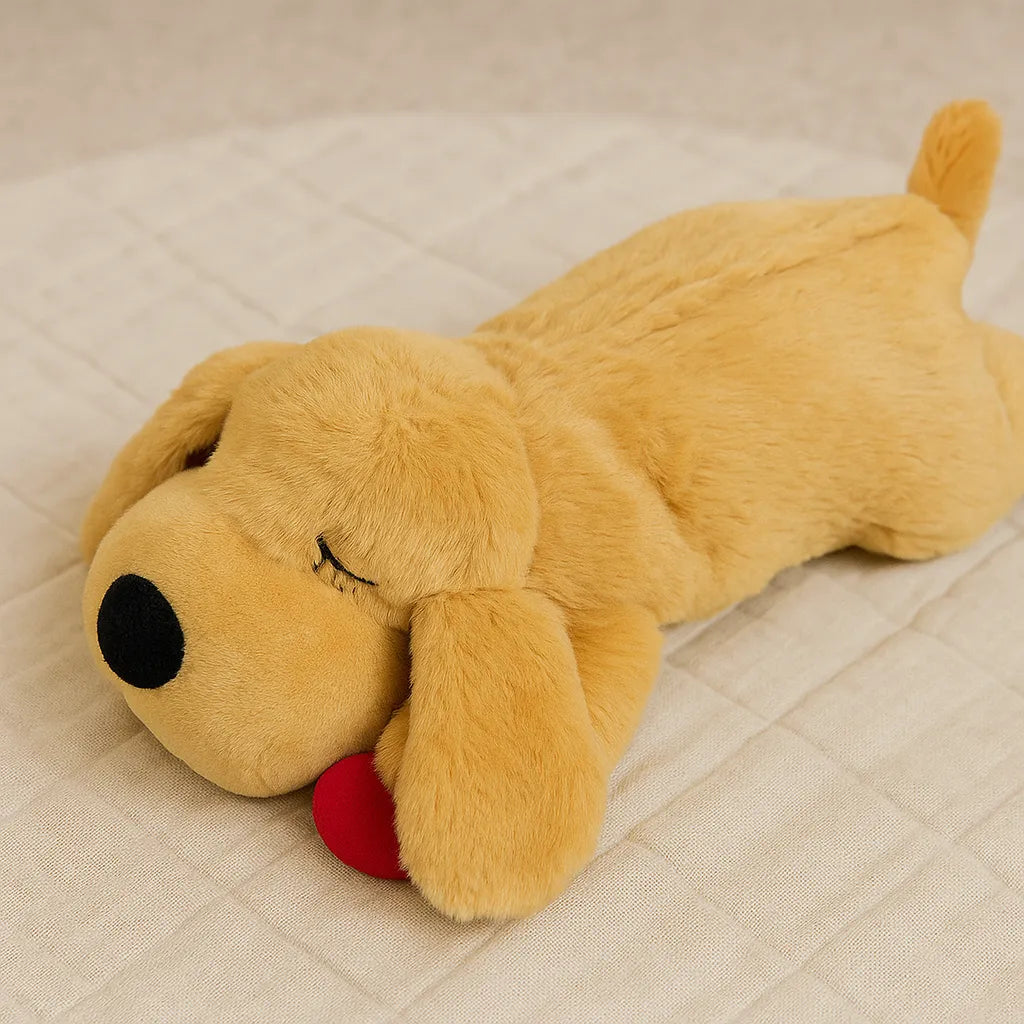 Hundespielzeug mit Herzschlag für Welpen | Kuscheltier gegen Trennungsangst &amp; Stress