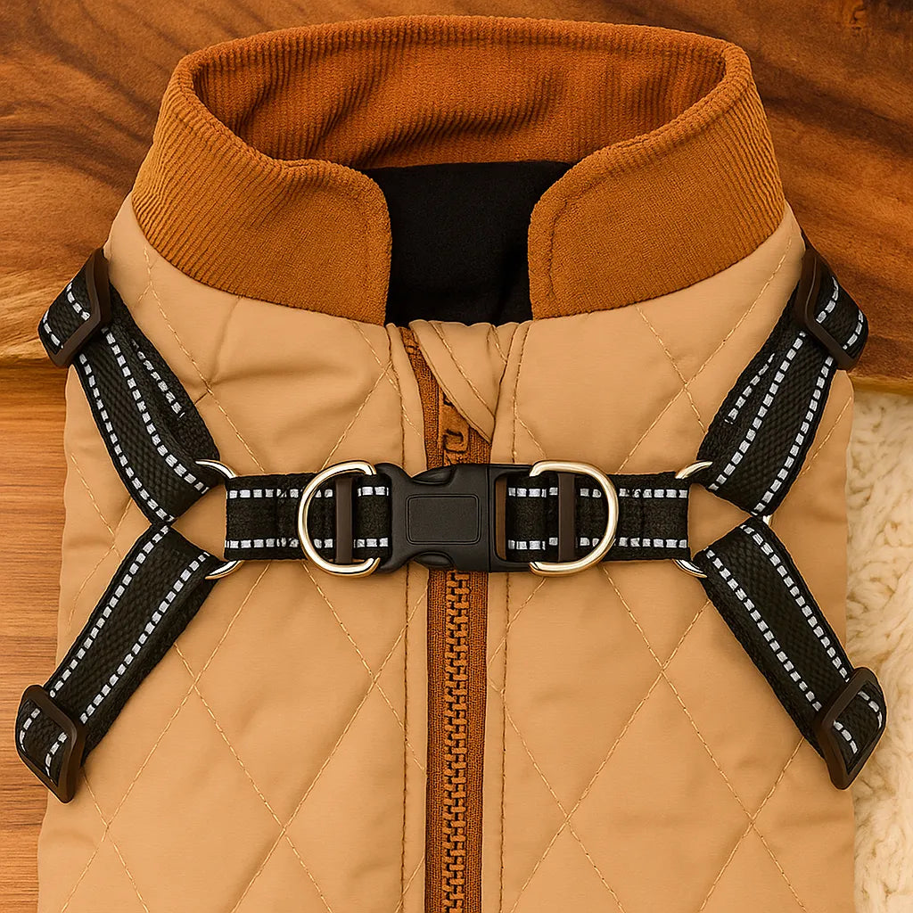 Winter Hundemantel – Wasserdicht, warm &amp; bequem mit verstellbarem Gurt