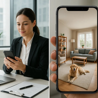 Überwachungskamera für Hunde &amp; Katzen – HD-Video, Nachtsicht &amp; Zwei-Wege-Audio