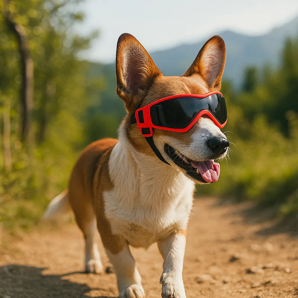 Schutzbrille für Hunde mit UV-Schutz – Gegen Sonne, Wind &amp; Staub