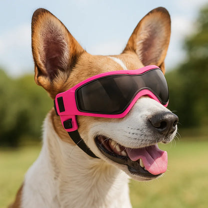 Schutzbrille für Hunde mit UV-Schutz – Gegen Sonne, Wind &amp; Staub
