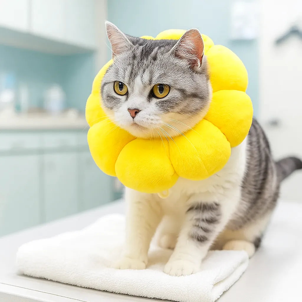 Katzen Halskrause weich | Schutzkragen, verhindert Lecken &amp; Kratzen