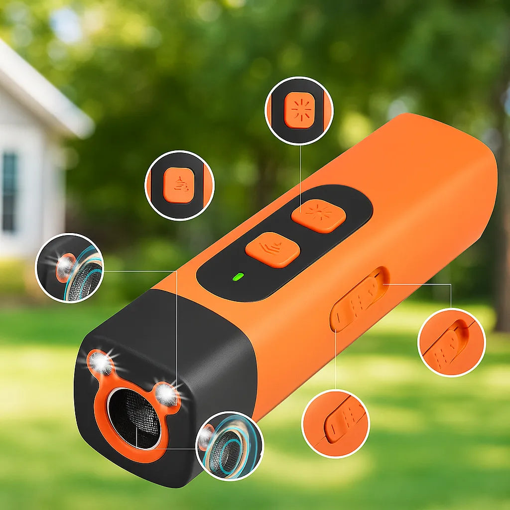 Ultraschall Hundetrainer | Tierfreundlich mit LED-Licht