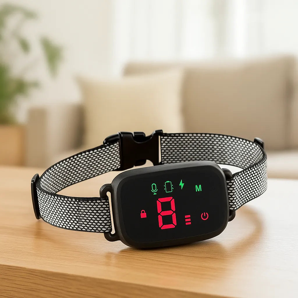 Antibellhalsband mit Ton &amp; Vibration – Sanftes, automatisches Halsband gegen Bellen