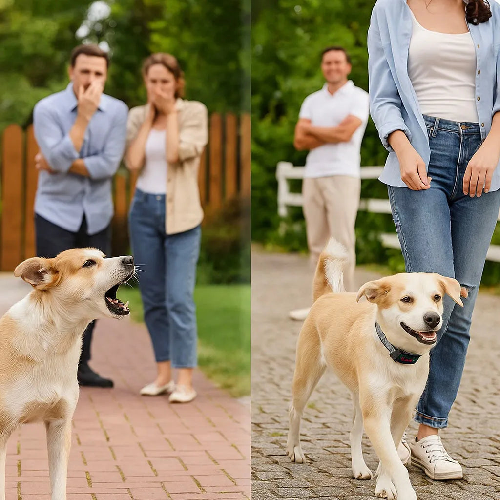 Antibellhalsband mit Ton &amp; Vibration – Sanftes, automatisches Halsband gegen Bellen