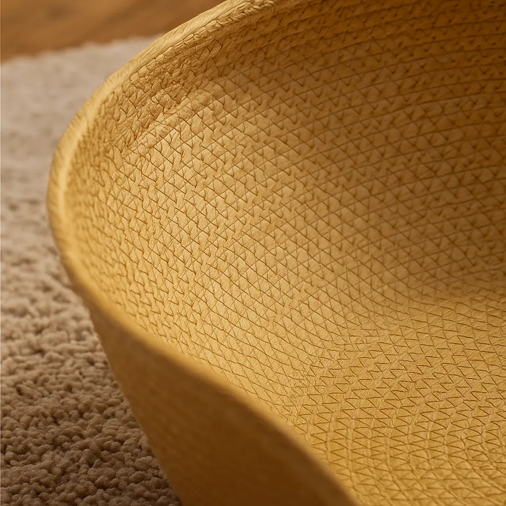 Hundebett geflochten – Atmungsaktiv &amp; mit waschbarem Kissen