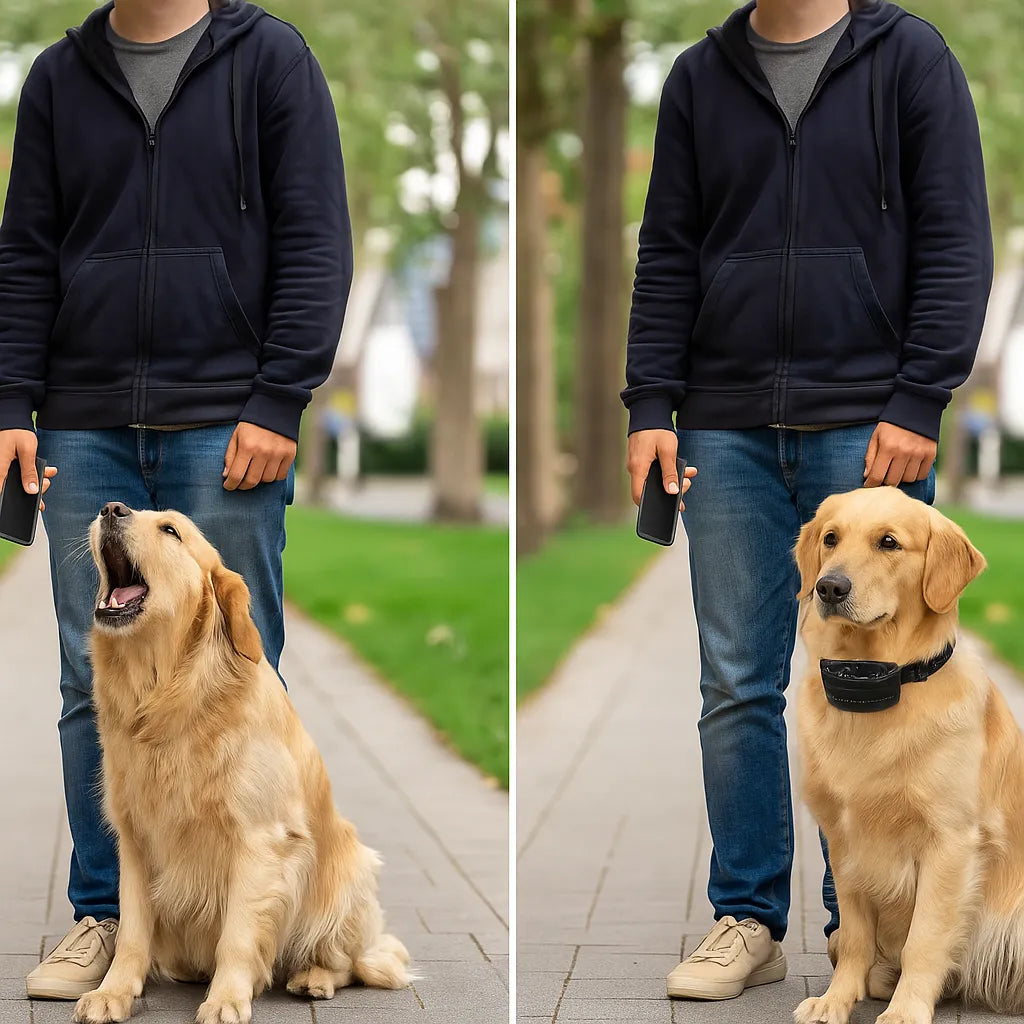 AntiBell Halsband Hund | Ton, Vibration | Wasserdicht &amp; Akku