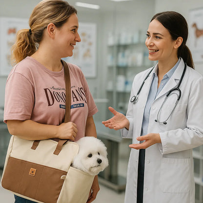 Hundetragetasche komfortabel | Mit Schultergurt für Reisen