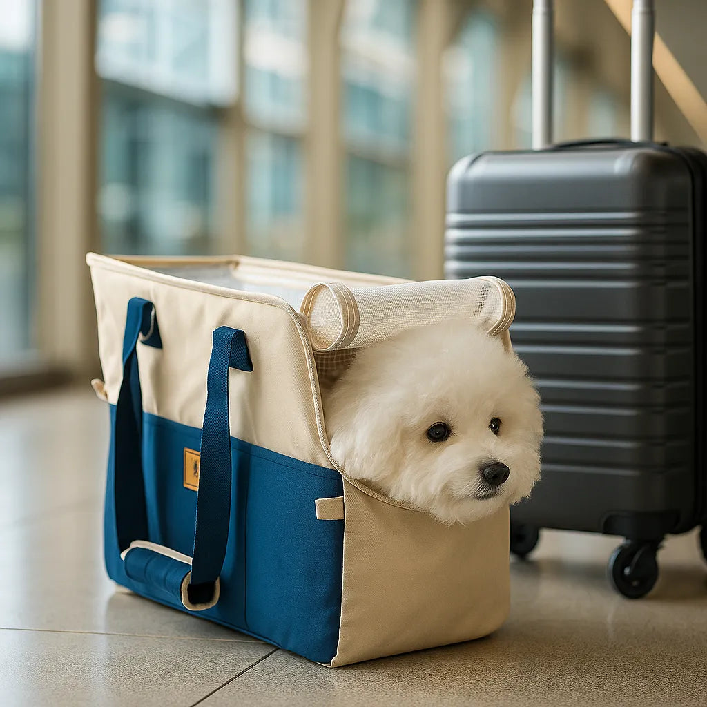 Hundetragetasche komfortabel | Mit Schultergurt für Reisen