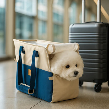 Hundetragetasche komfortabel | Mit Schultergurt für Reisen