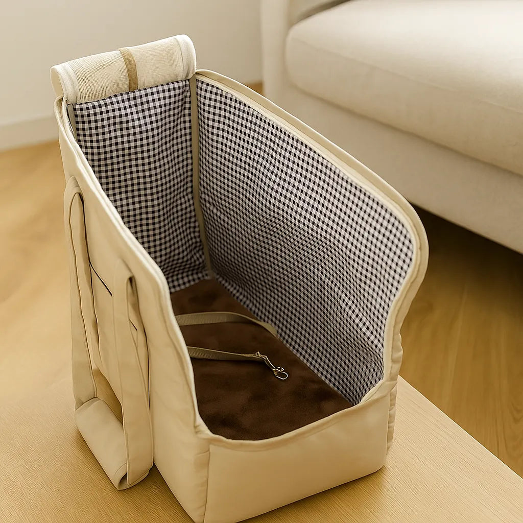 Hundetragetasche komfortabel | Mit Schultergurt für Reisen