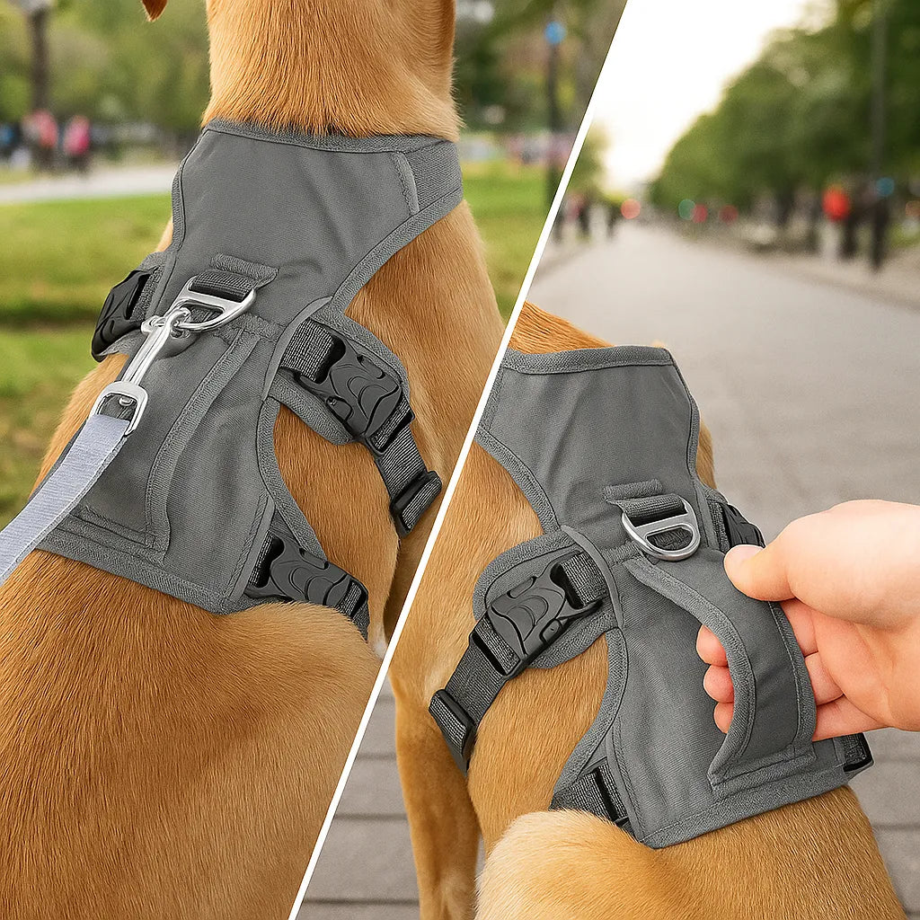 Hundegeschirr gegen Ziehen | Reflektierend &amp; sicher mit Griff