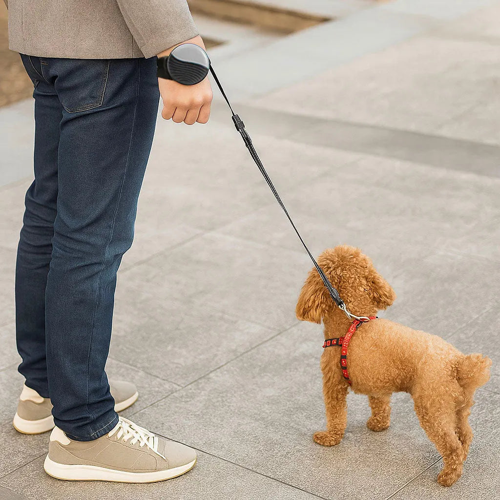 Hundeleine freihändig | Mit Handschlaufe &amp; Stoppfunktion | 3 m für Hunde bis 25 kg